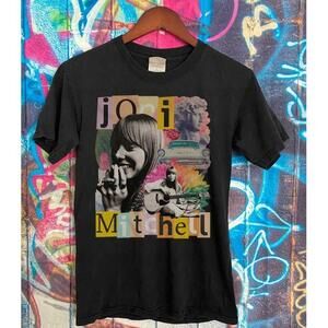 Joni Mitchell Unisex Black T-Shirt